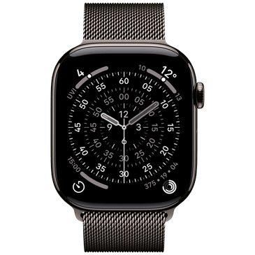 Apple Watch Series 11 46mm 5G Ardósia Titanium (Bracelete Milanesa Cinzenta M/L)