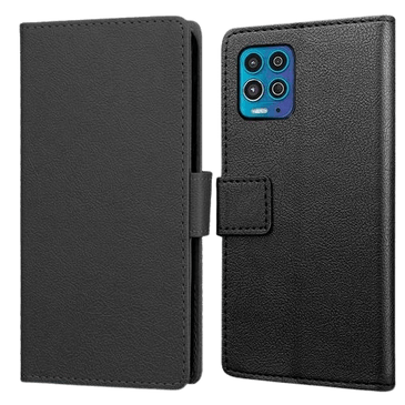 Just in Case Book Case Couro-PU Preto Motorola Moto G100