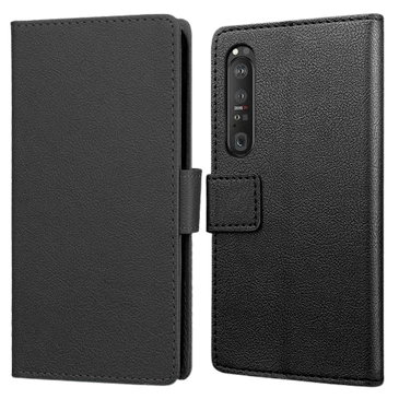 Just in Case Book Case Couro-PU Preto Sony Xperia 1 III
