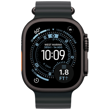 Apple Watch Ultra 3 49mm Preto (Bracelete De Borracha Preta)