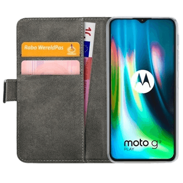 Mobilize Book Case Couro-PU Preto Motorola Moto G9 Play/Moto E7 Plus