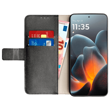 Just in Case PU-Couro Book Capa Preto Motorola Signature