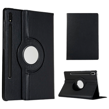Just in Case Pu-Couro Rotating 360 Book Capa Preto Samsung Galaxy Tab S9+/S9 FE+/S10+