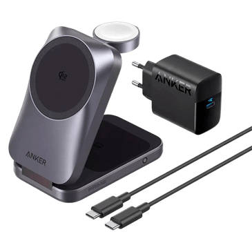 Anker Prime MagGo 3-In-1 Carregador Sem Fios 25W Preto