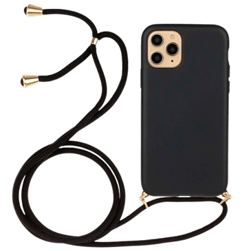 Just in Case TPU Back Cover Com Corda Preto Apple iPhone 13 Pro Max