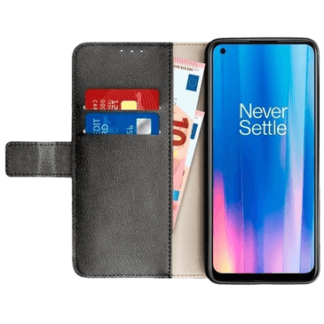 Just in Case Book Case Couro-PU Preto OnePlus Nord CE 2