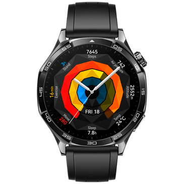 Huawei Watch GT 5 46mm Preto (Bracelete De Borracha Preta)