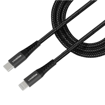 Mobilize USB-C - Lightning Nylon Cabo 1 Metro Preto