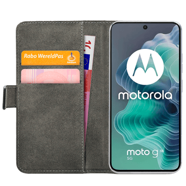 Mobilize Pu-Couro Book Capa Preto Motorola Moto G35 5G