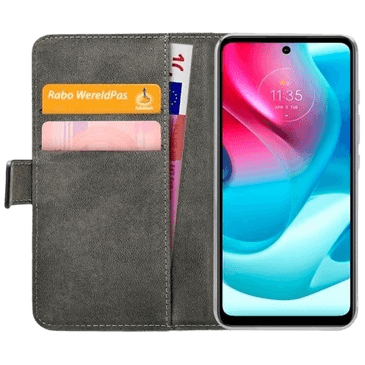 Mobilize Book Case Couro-PU Preto Motorola Moto G60s