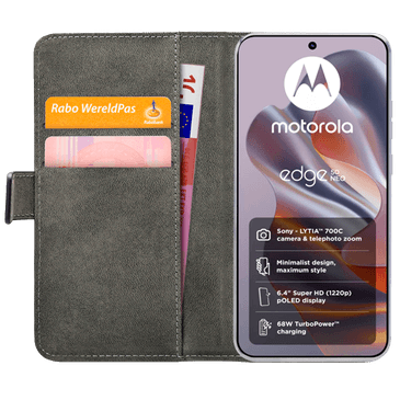Mobilize Pu-Couro Book Capa Preto Motorola Edge 50 Neo