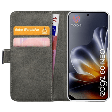 Mobilize PU-Couro Book Capa Preto Motorola Edge 60 Neo