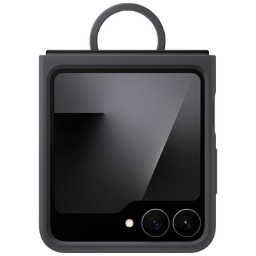 Samsung Silicone Back Cover com Anel Preto Samsung Galaxy Z Flip 6/Flip 7 FE