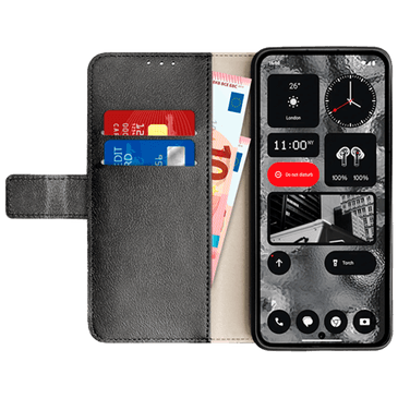 Just in Case Pu-Couro Book Capa Preto Nothing Phone (2)