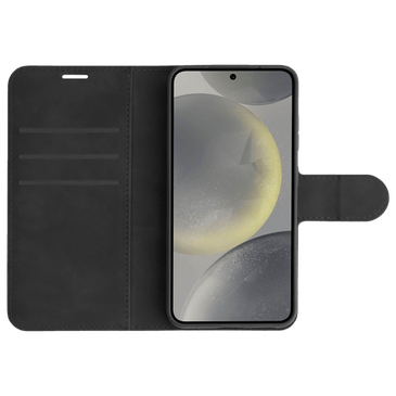 Just in Case PU-Couro Book Capa Preto Samsung Galaxy S25