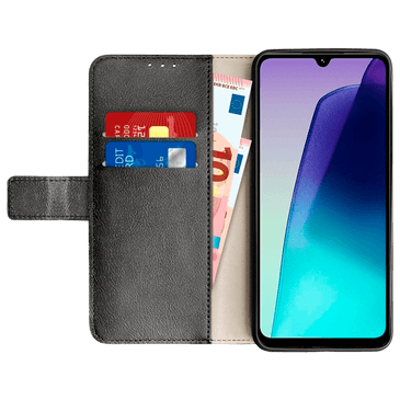 Just in Case Pu-Couro Book Capa Preto Xiaomi Redmi 14C