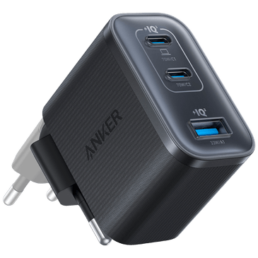 Anker Dual USB-C + USB-A Carregador Rápido 70W Preto