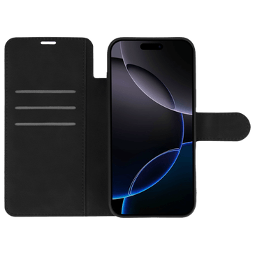 Just in Case PU-Couro Premium Book Capa Preto Apple iPhone 17 Pro