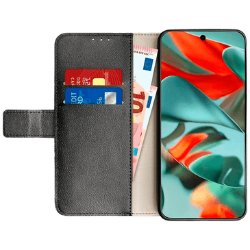 Just in Case Pu-Couro Book Capa Preto Google Pixel 9 Pro XL