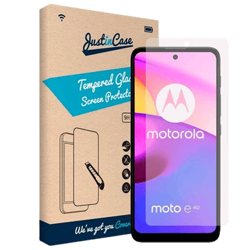 Just in Case Clear Protector de Ecrã de Vidro Temperado Motorola Moto E40