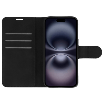 Just in Case PU-Couro Premium Book Capa Preto Apple iPhone 17