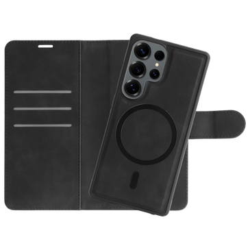 Just in Case Amovível PU-Couro Book Capa Preto Samsung Galaxy S26 Ultra