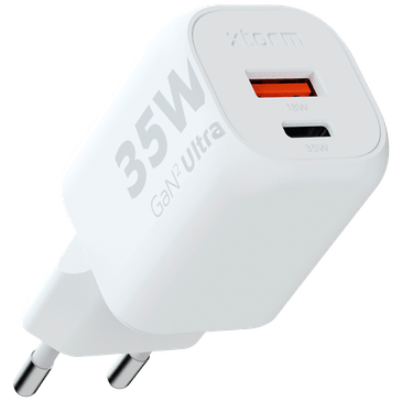 Xtorm Gan2 Ultra USB USB-C Carregador Rápido 35W Branco