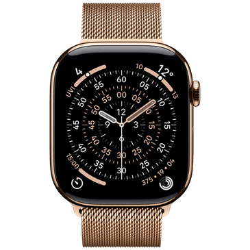Apple Watch Series 11 46mm 5G Dourado Titanium (Bracelete Milanesa Em Ouro M/L)