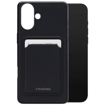 Mobilize Cardcase TPU Back Cover Preto Apple iPhone 16