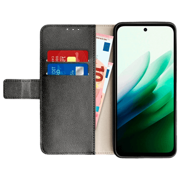 Just in Case PU-Couro Book Capa Preto Xiaomi Redmi 15/15 5G