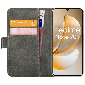 Mobilize PU-Couro Book Capa Preto Realme Note 70T