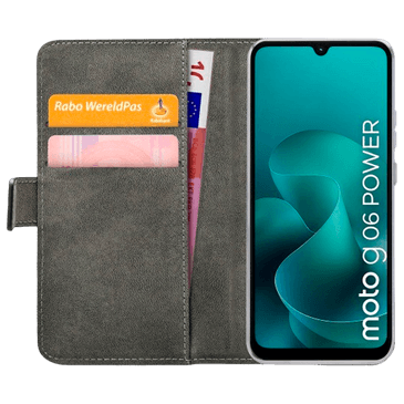 Mobilize PU-Couro Book Capa Preto Motorola Moto G06/G06 Power