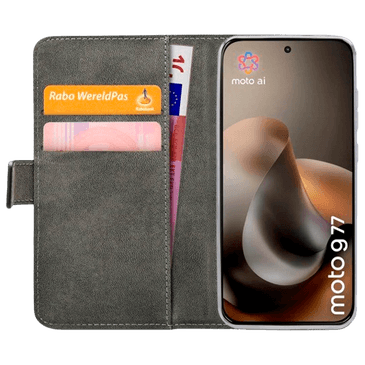 Mobilize PU-Couro Book Capa Preto Motorola Moto G67/G77