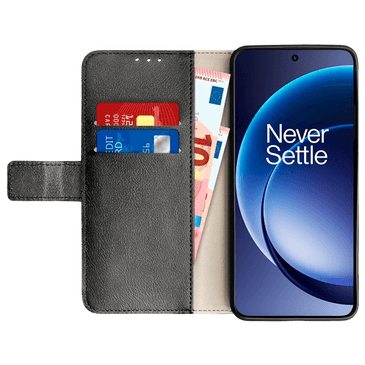 Just in Case PU-Couro Book Capa Preto OnePlus 15R