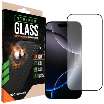 Striker D3O Vidro Temperado Edge To Edge Protetor De Ecrã Apple iPhone 16/17 Pro Max