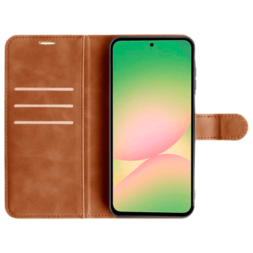 Just in Case PU-Couro Book Capa Castanho Samsung Galaxy A57 5G