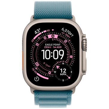 Apple Watch Ultra 3 49mm Titanium (Bracelete De Nylon Azul L)