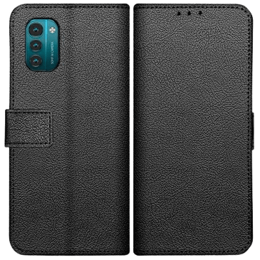 Just in Case Book Case Couro-PU Preto Nokia G11/G21