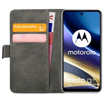 Mobilize Book Case Couro-PU Preto Motorola Moto G51