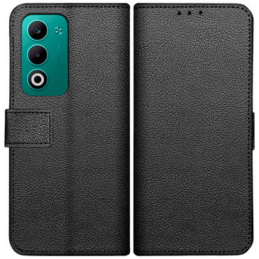 Just in Case PU-Couro Book Capa Preto OPPO A5/A5 5G