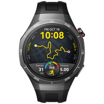Huawei Watch GT 5 Pro 46mm Preto (Bracelete De Borracha Preta)