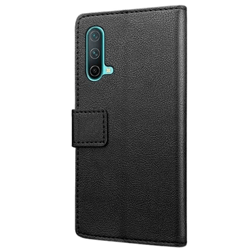Just in Case Book Case Couro-PU Preto Oneplus Nord CE 5G