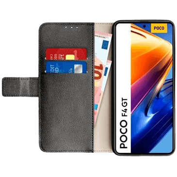 Just in Case Book Case Couro-PU Preto Poco F4 Gt