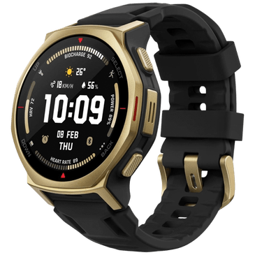 Amazfit T-Rex 3 Pro 44mm Dourado (Correia De Silicone Preta)
