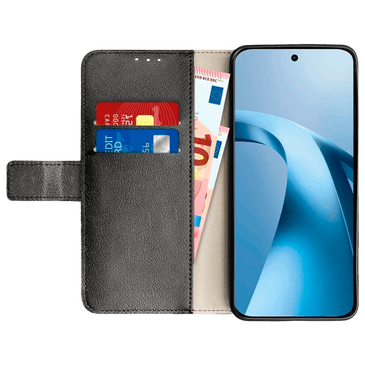 Just in Case PU-Couro Book Capa Preto Xiaomi 17T