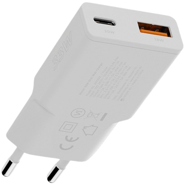 Xtorm Go2 Slimline USB-C Carregador Rápido 33W Branco