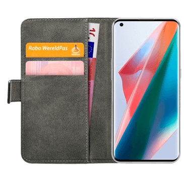 Mobilize Book Case Couro-PU Preto OPPO Find X3 Pro