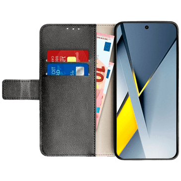 Just in Case PU-Couro Book Capa Preto POCO F8 Pro