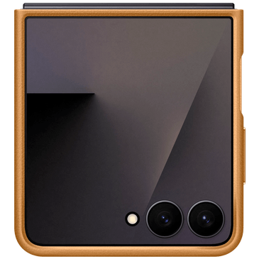 Samsung Kindsuit PU-Couro Back Cover Castanho Samsung Galaxy Z Flip 7