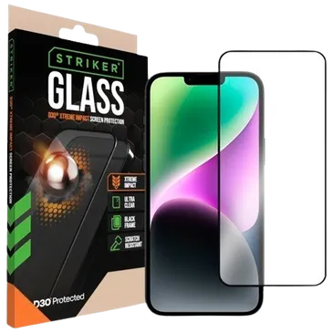 Striker D3O Vidro Temperado Edge To Edge Protetor De Ecrã Apple iPhone 13/13 Pro/14/16e/17e